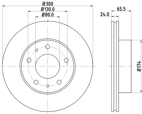 Disc frana HELLA 8DD355127-821