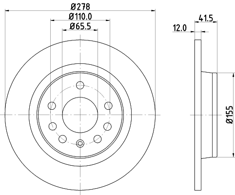 Disc frana HELLA 8DD355109-211