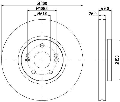 Disc frana HELLA 8DD355127-871