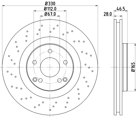Disc frana HELLA 8DD355127-911