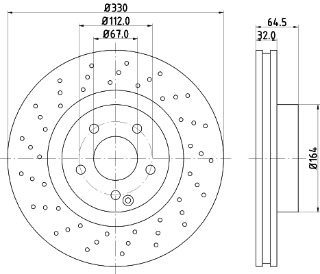 Disc frana HELLA 8DD355127-951
