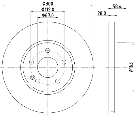 Disc frana HELLA 8DD355128-131