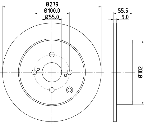 Disc frana HELLA 8DD355110-511
