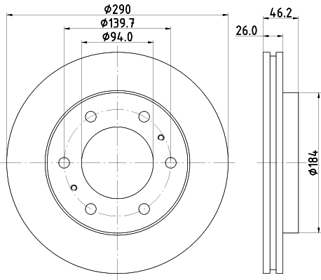 Disc frana HELLA 8DD355118-631