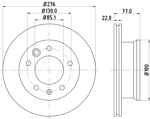 Disc frana HELLA 8DD355128-251