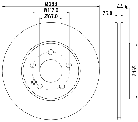 Disc frana HELLA 8DD355128-281