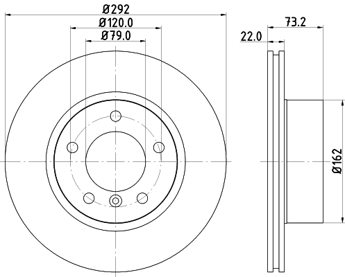 Disc frana HELLA 8DD355128-341