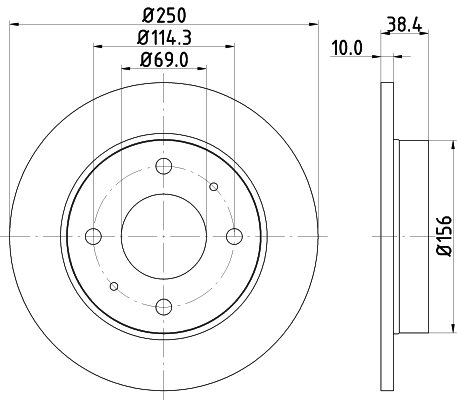 Disc frana HELLA 8DD355111-531