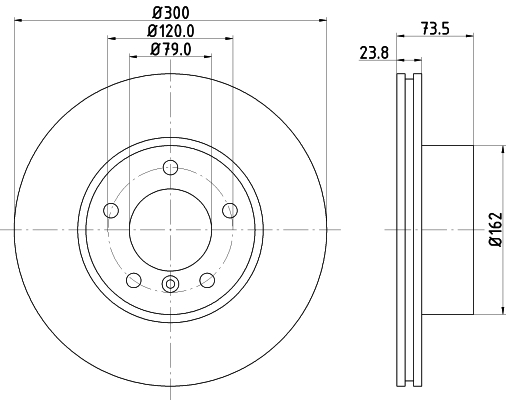 Disc frana HELLA 8DD355111-921