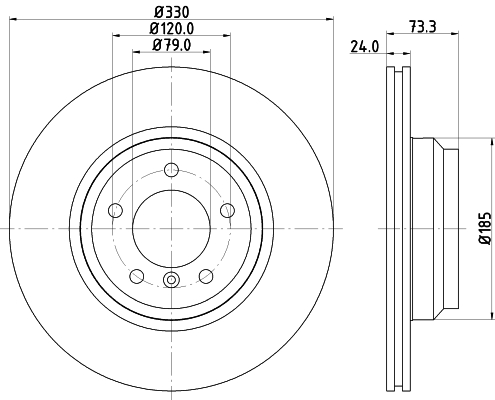 Disc frana HELLA 8DD355128-431