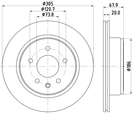Disc frana HELLA 8DD355112-041