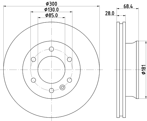 Disc frana HELLA 8DD355129-281
