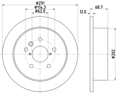 Disc frana HELLA 8DD355112-421
