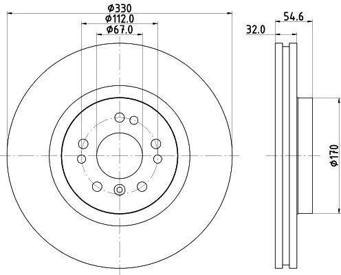 Disc frana HELLA 8DD355128-581