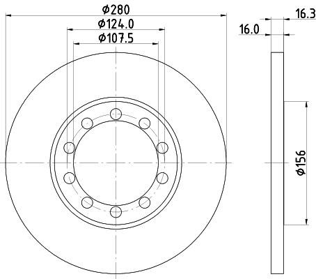 Disc frana HELLA 8DD355113-291