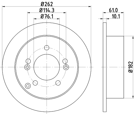 Disc frana HELLA 8DD355113-641