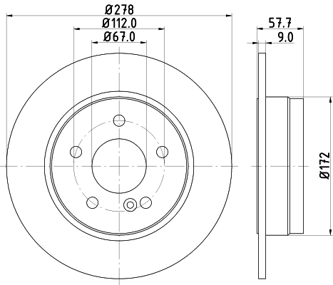 Disc frana HELLA 8DD355114-181