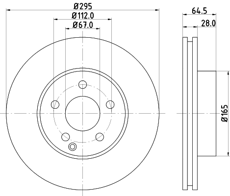 Disc frana HELLA 8DD355114-201