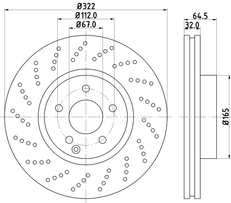 Disc frana HELLA 8DD355128-791