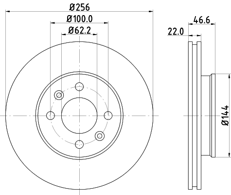 Disc frana HELLA 8DD355119-011