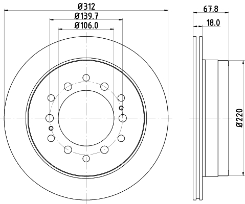 Disc frana HELLA 8DD355114-861