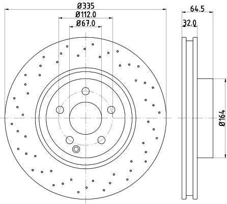 Disc frana HELLA 8DD355128-871