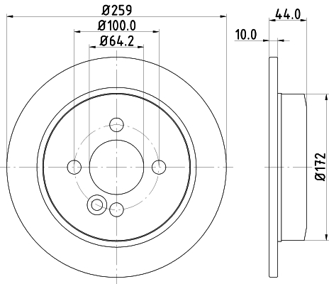 Disc frana HELLA 8DD355115-261