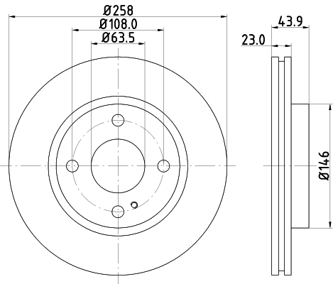 Disc frana HELLA 8DD355128-911