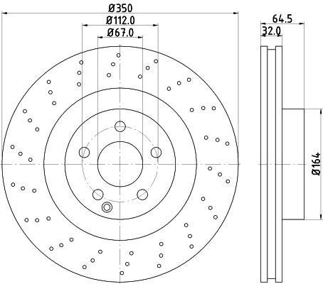 Disc frana HELLA 8DD355128-931