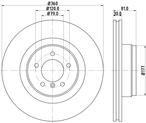 Disc frana HELLA 8DD355128-981