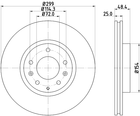 Disc frana HELLA 8DD355128-991