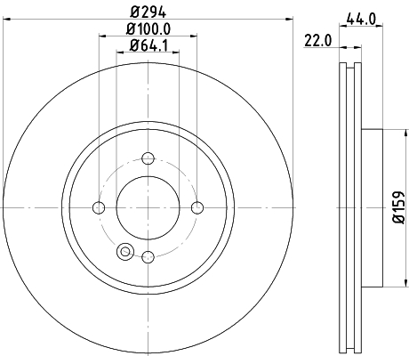 Disc frana HELLA 8DD355129-021