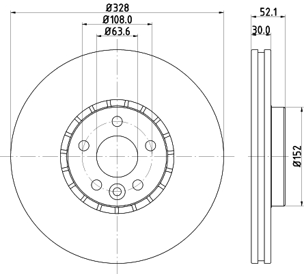 Disc frana HELLA 8DD355129-141