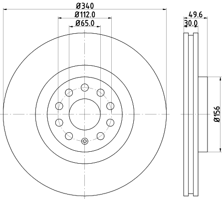 Disc frana HELLA 8DD355129-241