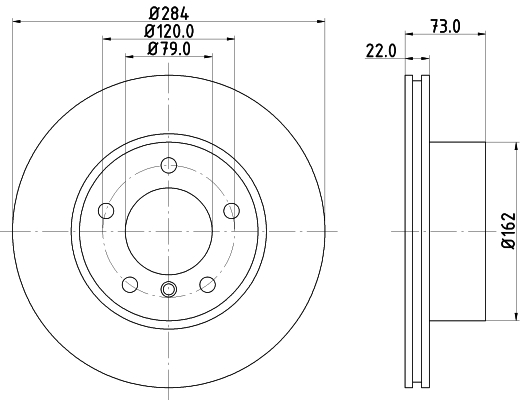 Disc frana HELLA 8DD355129-391