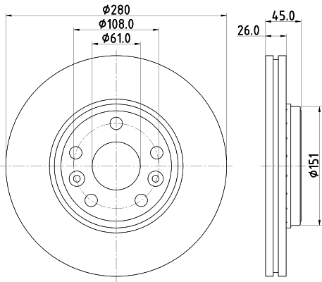 Disc frana HELLA 8DD355119-691