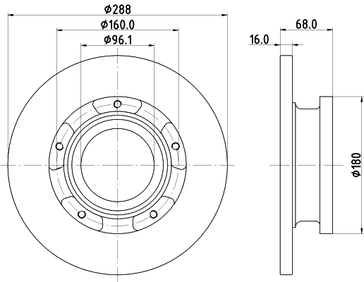 Disc frana HELLA 8DD355120-181