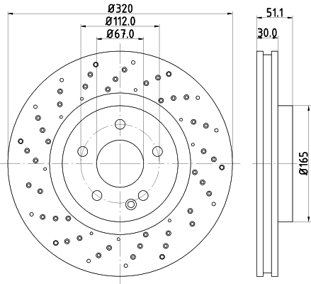 Disc frana HELLA 8DD355120-351