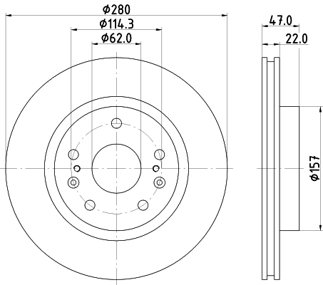 Disc frana HELLA 8DD355120-521