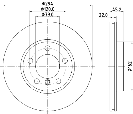 Disc frana HELLA 8DD355122-931