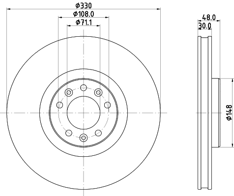 Disc frana HELLA 8DD355125-331