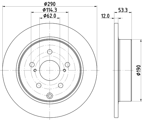 Disc frana HELLA 8DD355132-591