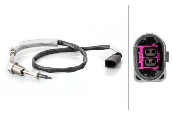 Senzor temperatura gaze evacuare VW GOLF VII Variant (BA5, BV5) 2.0 TDI  diesel 150 cai HELLA 6PT014495-101