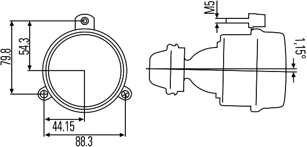 Proiector ceata HELLA 1NL007186-047