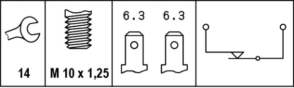 Comutator lumini frana HELLA 6DF007364-001