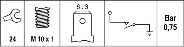 Senzor presiune ulei HELLA 6ZL003259-481