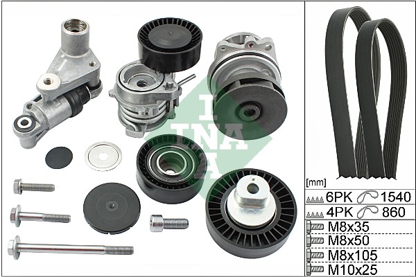 Pompa apa + Set curea transmisie cu caneluri INA 529005330