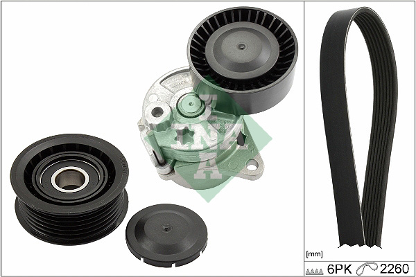 Set curea transmisie cu caneluri INA 529 0450 10