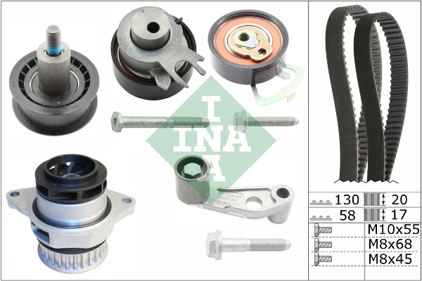 Set pompa apa + curea dintata INA 530 0089 30