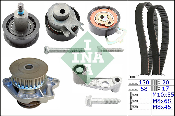 Set pompa apa + curea dintata INA 530 0089 31